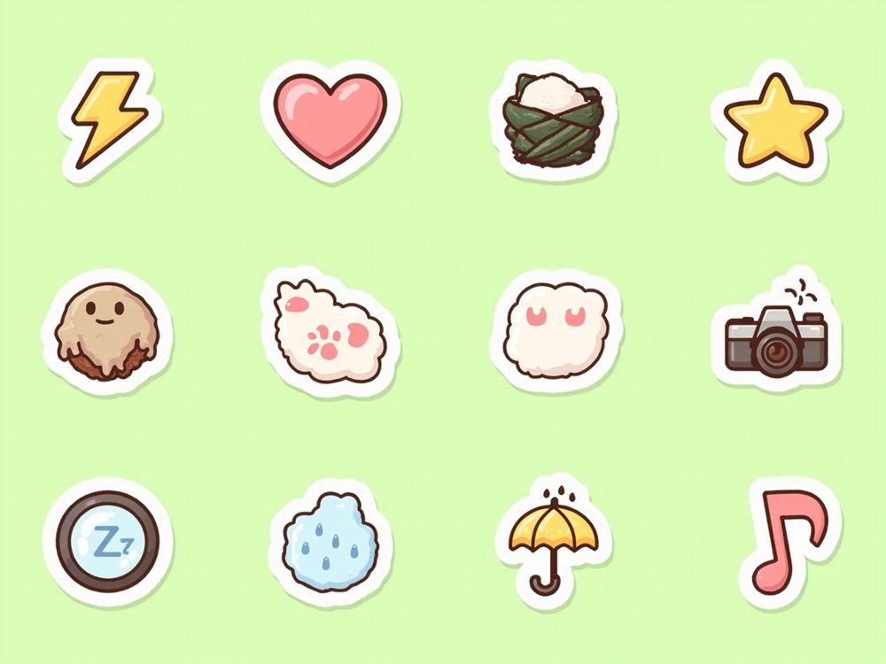 Tamatabi UI sticker icons
